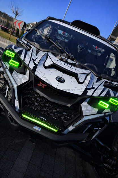 Neutrino Omega headlights for Can-am GEN3 ATV & SXS WITH DRL HALOS