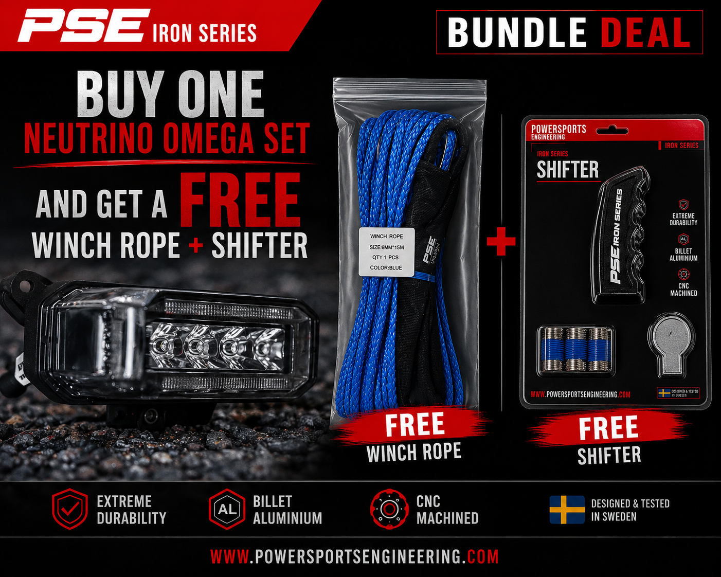 Neutrino omega FREE SHIFTER AND WINCH LINE!